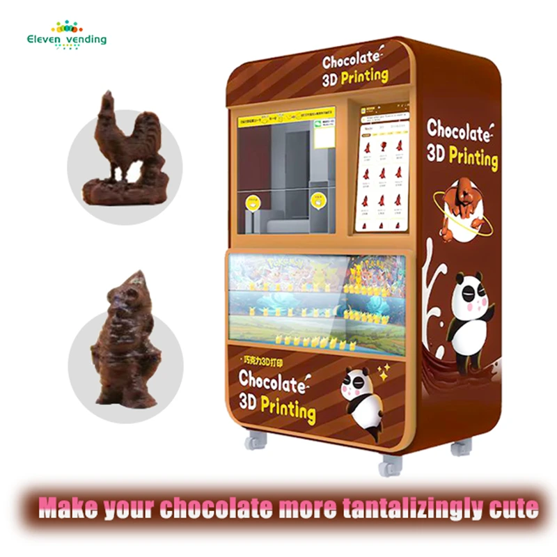3D máquina de venda automática de impressão de chocolate - onze vendas