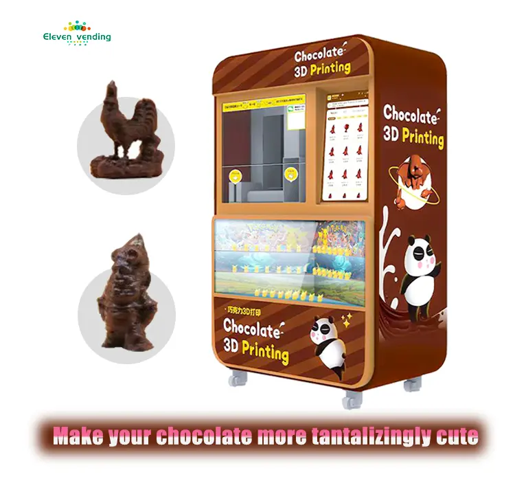 3D detalhes da máquina de venda automática de impressão de chocolate página image-onze vending