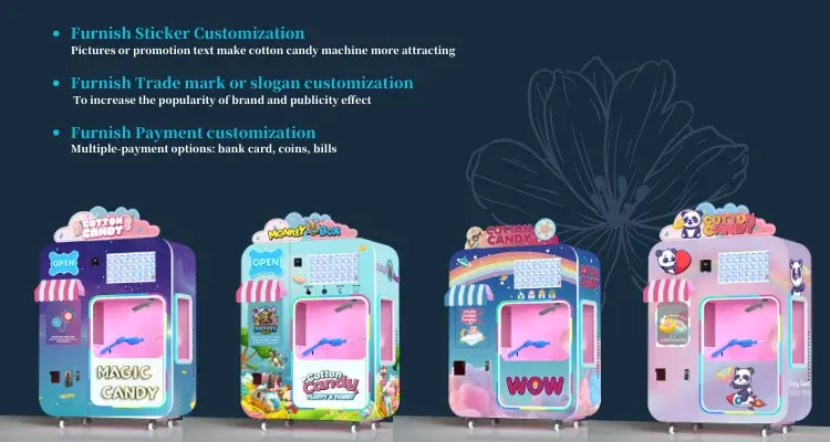 full automatic cotton candy machine-eleven vending